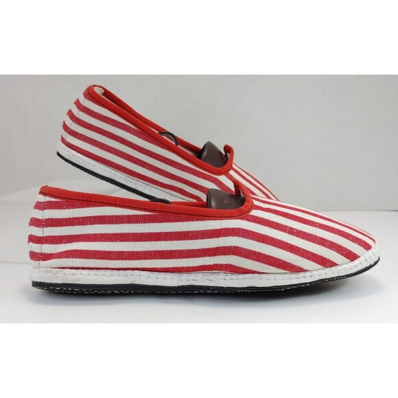 DROGHERIA CRIVELLINI WOMEN'S FURLANE SLIPPERS — RED STRIPE TYRE SOLES SIZE US 10 - Picture 2 of 16